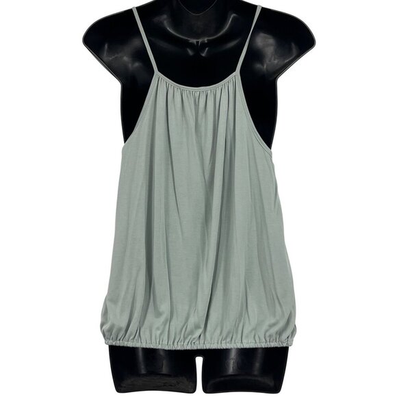 Eri + Ali Anthropologie Wedgewood Green Draped Sleeveless Top XS Extra Small New - Picture 5 of 9